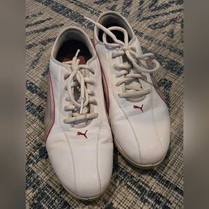 Puma Women's White and Pink Golf Shoes Size 8